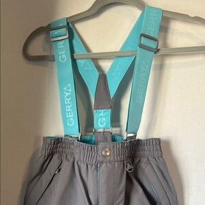 Gerry Weber Kids Gray and Blue Suspender Pants